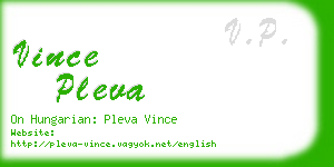 vince pleva business card